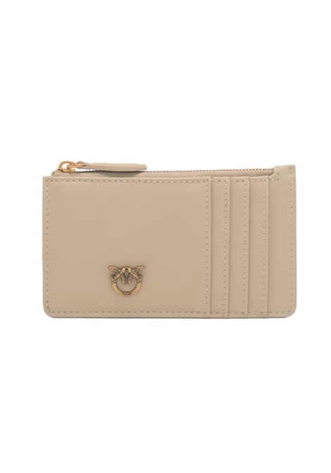 Portacarte Pinko donna 100251 A0F1 C50Q  beige oro PINKO | Portafogli | 100251 A0F1C50Q